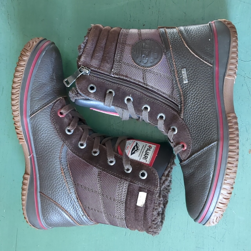 Pajar Trooper Fleece-Lined Waterproof Canada Leather Boots Size 8 - Picture 7 of 13